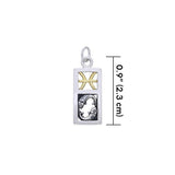 Pisces Silver and 14k Gold accent Charm MCM294 - Jewelry