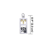 Aries Silver and Gold Charm MCM295 - Jewelry