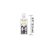 Gemini Silver and 14k Gold accent Charm MCM297 - Jewelry