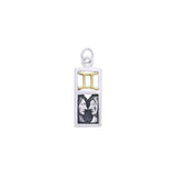Gemini Silver and Gold Charm MCM297 - Jewelry