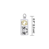 Cancer Silver and 14k Gold accent Charm MCM298 - Jewelry