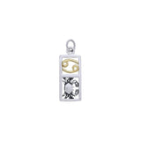 Cancer Silver and 14k Gold accent Charm MCM298 - Jewelry