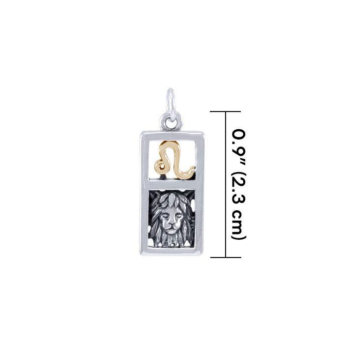 Leo Silver and 14k Gold accent Charm MCM299 - Jewelry