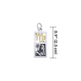 Virgo Silver and 14k Gold accent Charm MCM300 - Jewelry