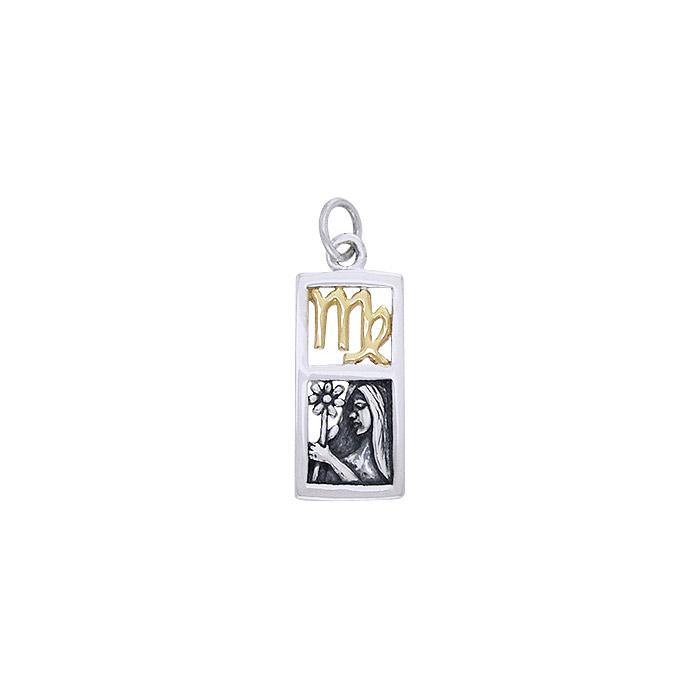 Virgo Silver and 14k Gold accent Charm MCM300 - Jewelry