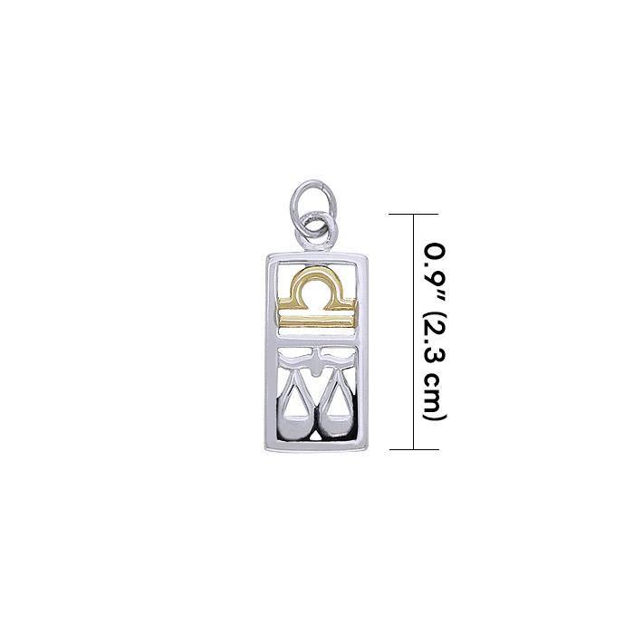 Libra Silver and Gold Charm MCM301 - Jewelry