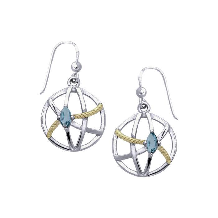 Contemporary with Rope Design Earrings MER1255 - Jewelry
