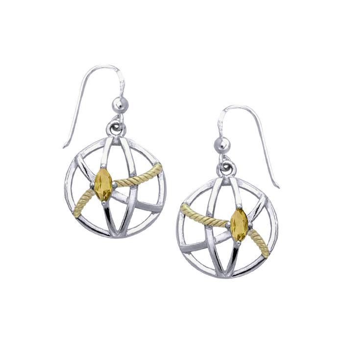 Contemporary with Rope Design Earrings MER1255 - Jewelry