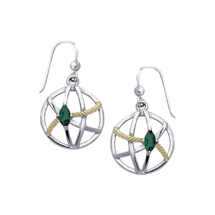 Contemporary with Rope Design Earrings MER1255 - Jewelry