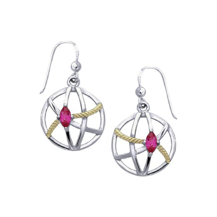 Contemporary with Rope Design Earrings MER1255 - Jewelry