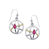 Contemporary with Rope Design Earrings MER1255 - Jewelry
