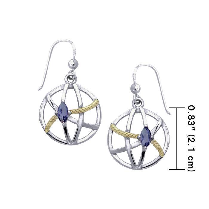 Contemporary with Rope Design Earrings MER1255 - Jewelry