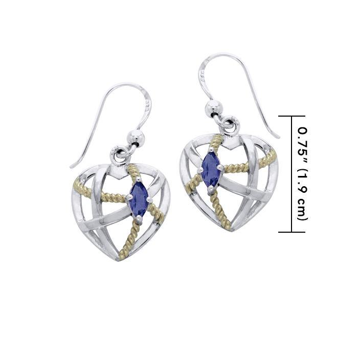 Contemporary with Rope Design Earrings MER1256 - Jewelry
