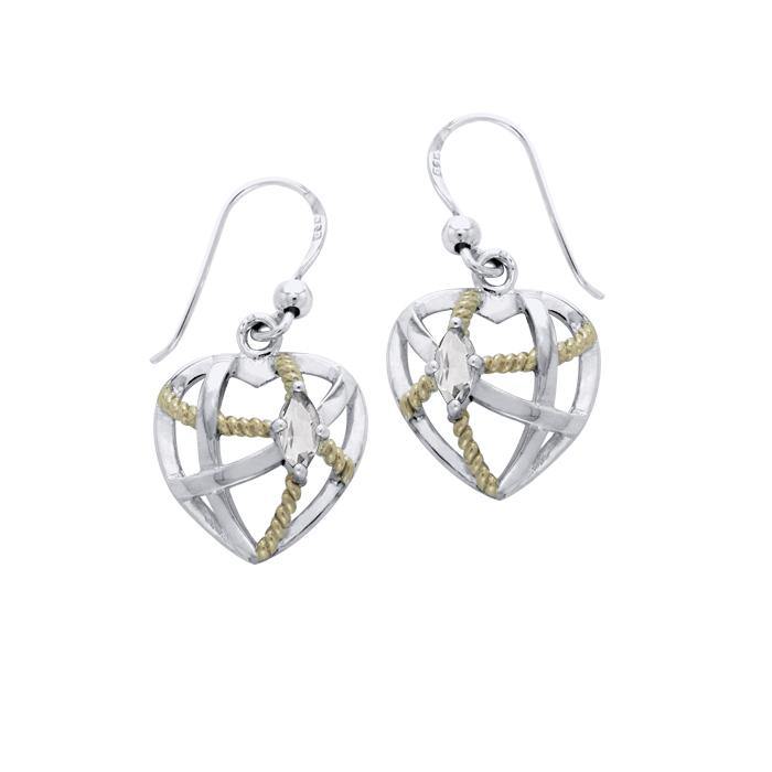 Contemporary with Rope Design Earrings MER1256 - Jewelry
