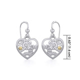 Pure Heart in Steampunk ~ fine Sterling Silver Jewelry in 14k Gold accent MER1354 - Jewelry