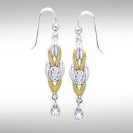 Blaque Braided Silver and Gold Earrings MER385 - Jewelry