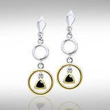Blaque Triangle & Circles Earrings MER398 - Jewelry