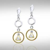 Blaque Triangle & Circles Earrings MER398 - Jewelry