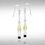 Blaque Silver & Gold Pendant Earrings MER399 - Jewelry