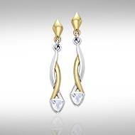 Blaque Triangle Twist Earrings MER400 - Jewelry