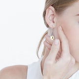 Danu Silver and Gold Accent Celtic Knotwork Earrings MER553 - Jewelry