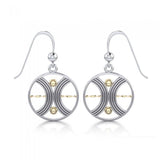 Balance Sterling Silver with 14K Gold Accents Earrings by Sibylle Grummes MER561