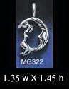 Moon Goddess Movable Pendant MG322 - Jewelry