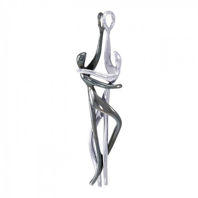 Yin Yang Lovers Silver Pendant MG589 - Jewelry