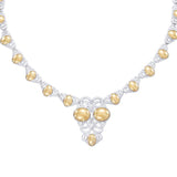 Danu Silver and Gold Celtic Knotwork Necklace MNC156 - Jewelry