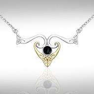 Modern Celtic Triskele Necklace MNC162 - Jewelry