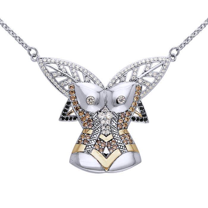 A body worth of gold ~ Dali-inspired Necklace in 14k Gold accent MNC215 - Jewelry
