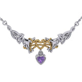 Celtic Knotwork Japanese Ayatori Love Silver Necklace MNC555 - Jewelry