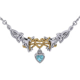 Celtic Knotwork Japanese Ayatori Love Silver Necklace MNC555 - Jewelry