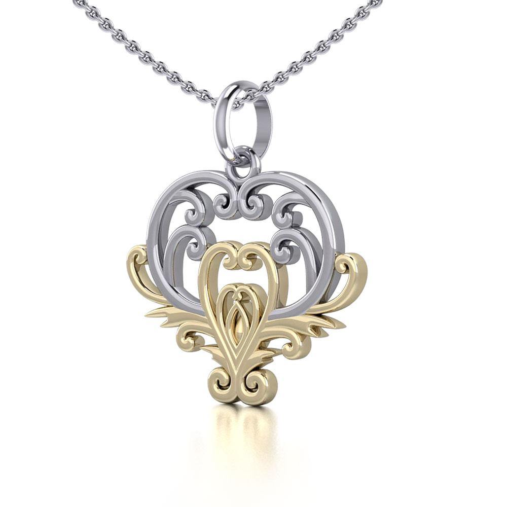 Tree of Life Silver and Gold Pendant MPD1096 - Jewelry