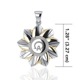 Alpha Omega Silver with Gold Accent Pendant MPD1145 - Jewelry