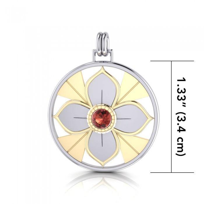 Symbol Of Femininity Silver and Gold Pendant by Sibylle Grummes Unruh MPD1240 - Jewelry