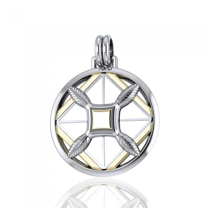 Protection and Growth Silver and Gold Accent Pendant MPD1241 - Jewelry