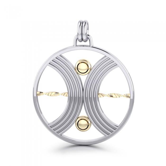 Balance sterling silver with 14k gold accents Pendant MPD1260 - Jewelry