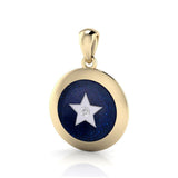 Star Spiritual Eye Silver with 14k Gold accent Pendant MPD1290