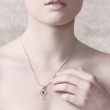 An inspiring crucifix ~ Sterling Silver Jewelry Celtic Cross Pendant with 18k Gold accent MPD1805 - Jewelry