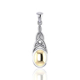 Danu Celtic Trinity Knot Silver and 14k Gold Accent Pendant MPD3008