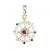 Surya Sun Sterling Silver Pendant MPD3843
