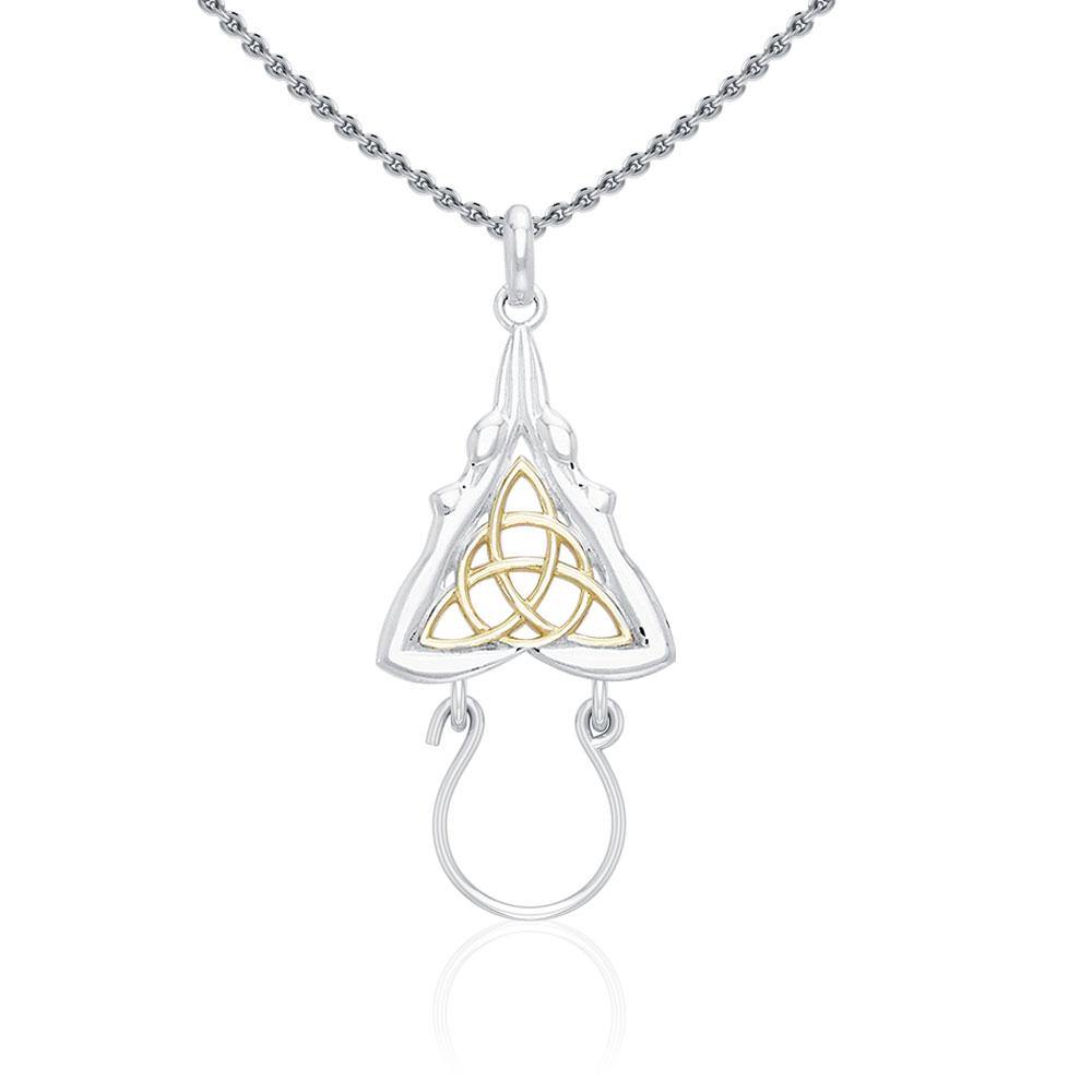 Goddess Silver and Gold Charm Holder Pendant MPD5086 - Jewelry