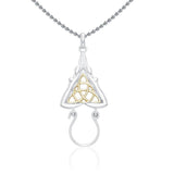 Goddess Silver and Gold Charm Holder Pendant MPD5086 - Jewelry