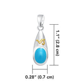 Capricorn Zodiac Symbol Silver and Gold Pendant MPD818 - Jewelry