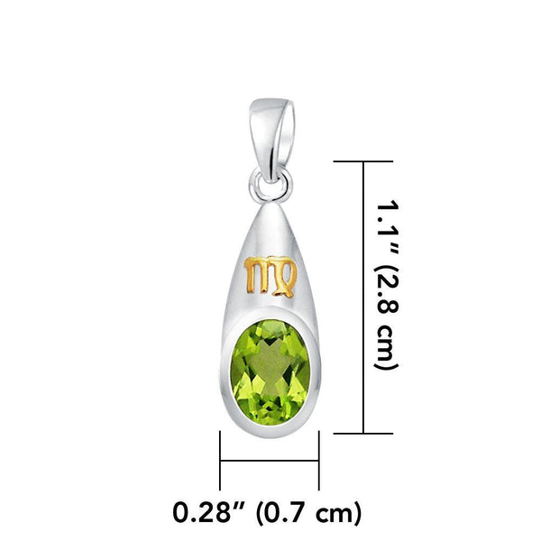 Zodiac Symbol Wheel Silver Pendant TPD870