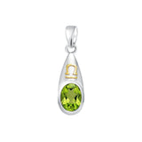 Libra Zodiac Sign Silver and Gold Pendant MPD851 - Jewelry