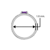 Celtic Knotwork Silver and Gold Accent Wedding Ring with Gemstone MRI2361 - Jewelry