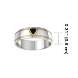 Blaque Triangle Solitare Ring MRI469 - Jewelry