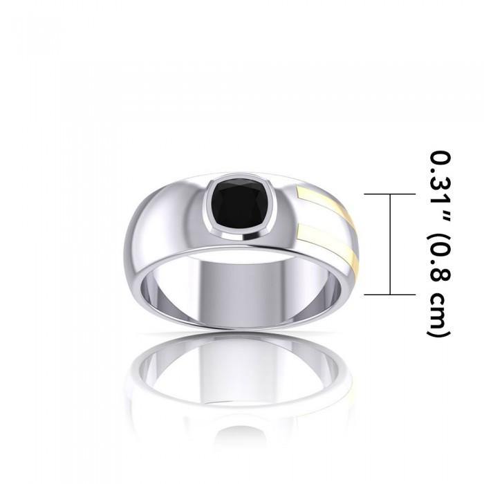 Blaque Rectangle Solitare Ring MRI478 - Jewelry